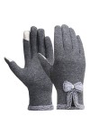 Gants Femme à Ecrans Tactiles Gants Hiver Chaud, Noir, Taille unique