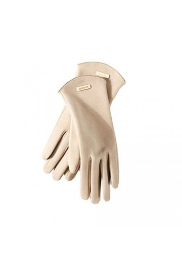 Gants d’Hiver pour Femme, Élégant Gants en Daim Chaud Gant à Écran Tactile Doublure Velours Doux, Gants de Cyclisme Coupe-Ven