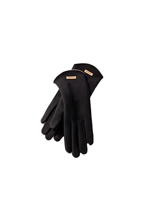 Gants d’Hiver pour Femme, Élégant Gants en Daim Chaud Gant à Écran Tactile Doublure Velours Doux, Gants de Cyclisme Coupe-Ven