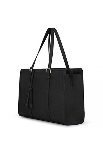 ECOSUSI Sac Cabas Femme Ordi 15,6 Pouces Porte-Documents Sac Cours avec 3 Compartiments, Cartable Enseignant, Grande Capacité