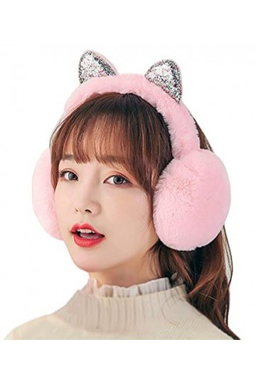 iEasey Cache Oreille pour Filles Femmes dans Peluche Mignonne Conception Fourreau doreille Hiver Douce Chaud Cache-Oreilles 