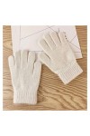 JBIVWW Mode Gants en Tricot dhiver de Femme Épaissir Hommes Plus élastique Pleine Doigts Cyclisme Conduite de moufles de Cha