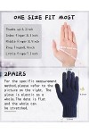 2 Paires Gants dÉcran Tactile Tricotés Gants Tactiles Chauds Coupe-Vent pour Cyclisme Noir, Marine 
