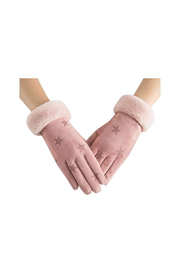 Gants Femmes Automne Hiver Chaud Gants Dentraînement Moufles Gants De Conduite des Femmes dhiver Cold Protection Color : P