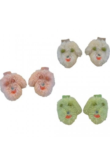 Moufles 3D Cartoon Monsters pour adulte Gants dhiver chauds Gants épais en peluche coupe-vent Gants de ski pour activités de