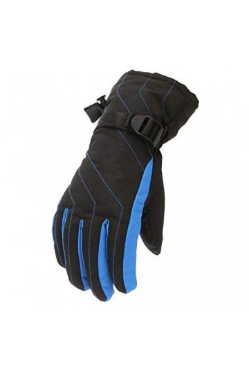 Mitaines dhiver convertibles coupe-vent Gants de sport, ski, neige Gants dextérieur Moufles avec poche, bleu, taille unique