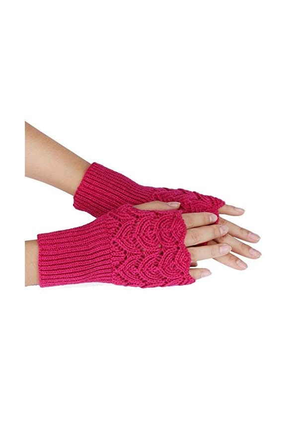 Gants dhiver Femme Automne Chaud Sport Gants Fingerless Écran Tactile Stretch Tricotent des Moufles Moitié Gants Fingerless 