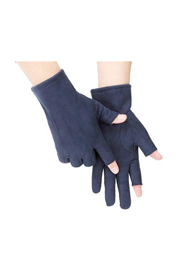 FUFU Moufles Gants Tricotés sans Doigts Chauds À Demi-Doigts Gants en Tricot dhiver Gants De Conduite pour Hommes Femmes Tem