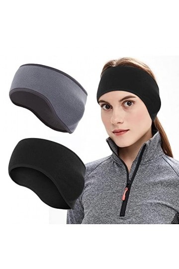TAGVO Bandeau doreille léger,Hiver Bandeau Cache-Oreilles Tissu Chaleureux Confortable molletonné avec Couverture complète O