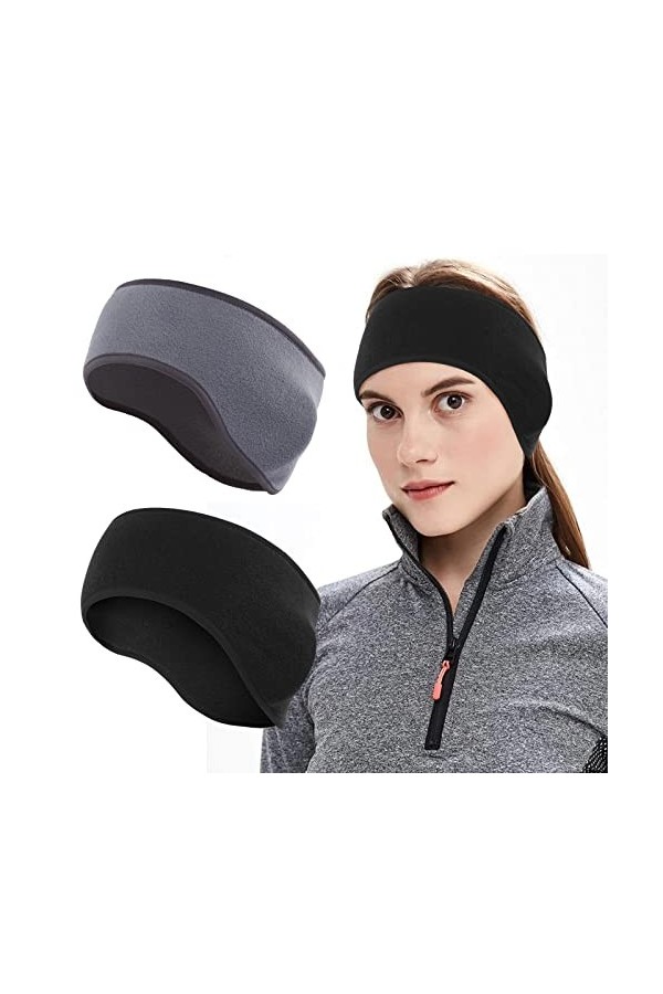 TAGVO Bandeau doreille léger,Hiver Bandeau Cache-Oreilles Tissu Chaleureux Confortable molletonné avec Couverture complète O
