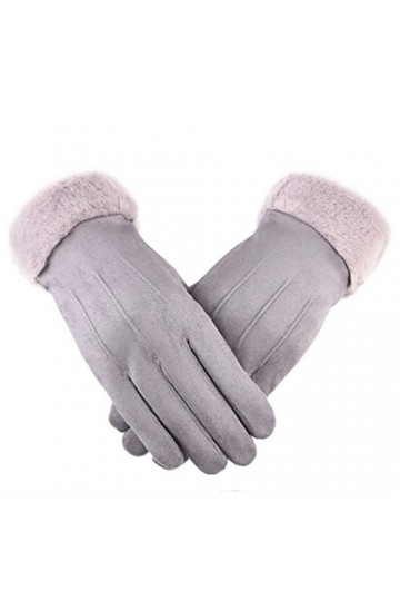 TJOIUY Gants dhiver Mode Femmes Gants Automne Hiver Mignon Fourrure Mitaines Chaudes Plein Doigt Mitaines Femmes Sport de Pl