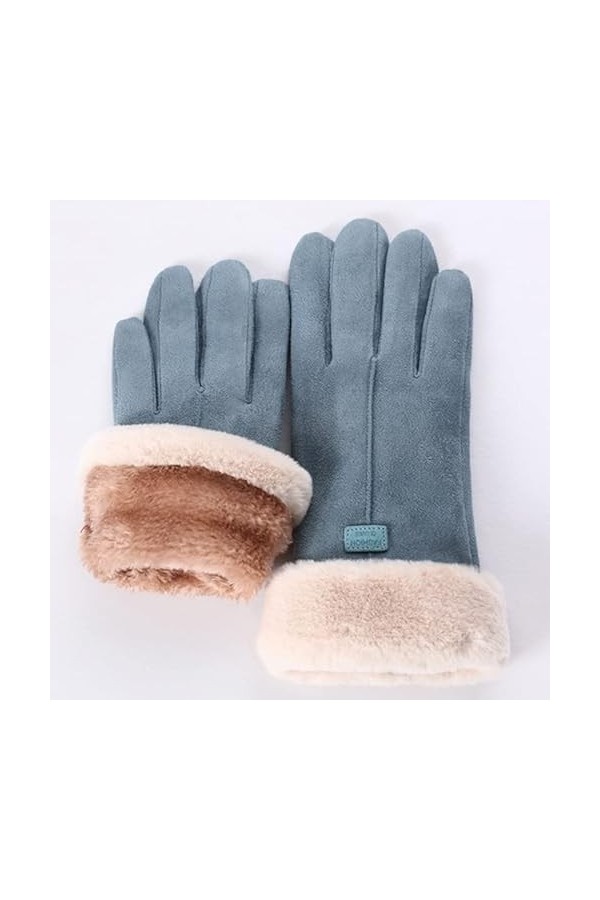 TJOIUY Gants dhiver Mode Femmes Gants Automne Hiver Mignon Fourrure Mitaines Chaudes Plein Doigt Mitaines Femmes Sport de Pl