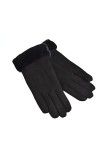 Gants dhiver en coton épais pour femme - En polaire - Coupe-vent - Chaud - En polaire, Noir , taille unique