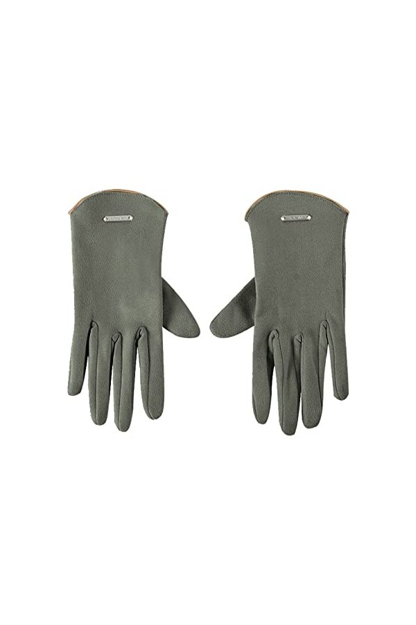 Gants dhiver chauds en peluche pour femme, gants déquitation en coton résistant aux doigts fendus