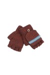 Aolongjs Gants tricotés Gants dhiver en Tricot Chaud pour garçons de 8 à 12 Ans, Mitaines en Tricot Chaud, avec Housse Rabat