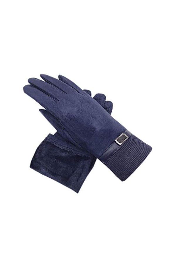 JBIVWW Mode Hiver Gants Dames épaissi Super Doux Gants dhiver écran Tactile Noir Beige foncé Clair café Bleu Color : Gray, 