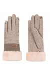 GIBZ Gants en Laine Thermique pour Femmes Hiver Coupe-Vent Gants Simples et Décontractés Doublures Chaudes pour Écrans Tactil