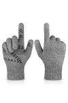 Gants DHiver Gants Tricotés Chauds Automne Et Hiver Écran Tactile Gants De Sport De Plein Air Antidérapants Gris