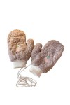 Gants en peluche Kawaii avec motif ours mignon brodé, mitaines pelucheuses doublées Sherpa pour lhiver, Kakhi., Taille Uniqu