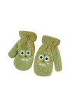 Mitaines en peluche Kawaii mignonnes en forme de grenouille doublées Sherpa Accessoires chauds dhiver, blanc, Taille Unique
