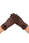 AiKoch Femmes Gants dhiver for Dames Gants Gants Soft Black Moufles Cold Protection Color : Gray 