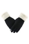 AiKoch Hiver Femmes Gants Tricotés Gants Écran Tactile Garder Chaud Femme Doigts Pleine Fleur Souple Stretch Tricotent des Mo