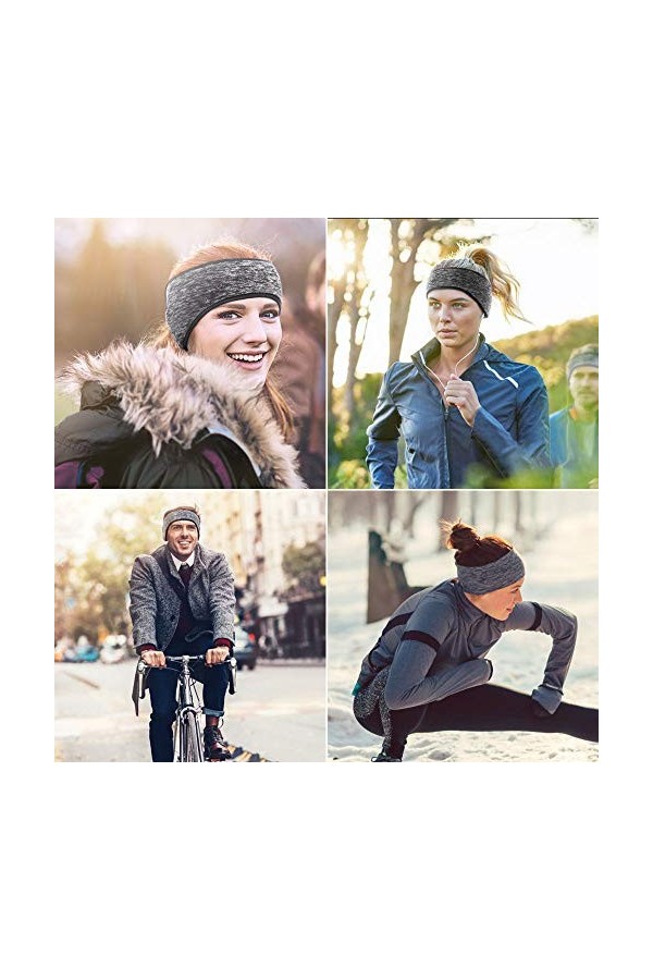 Mture Bandeau Cache-Oreilles, Hiver Sport Bandeau Tissu Chaleureux Confortable Molletonné Unisexe Idéal pour Sports, Ski, Cou