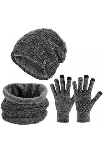 Tencoz Bonnet Hiver Chapeau Beanie Écharpe Bonnet Chapeau Tricot Hiver Beanie Bonnet pour Homme et Femme Chauffant Bonnet Tri