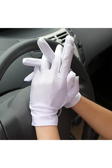 Nuoyazou Mitaine Classique de Couleur Unie Mince Conduite antidérapante Été Dames Crème Solaire en Soie glacée Gants Extensib