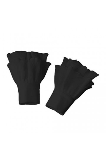 BELTI Manchette en Corne rayée en Couches pour Femmes, Volants en Agaric, Chauffe-Poignet à Manches Fausses