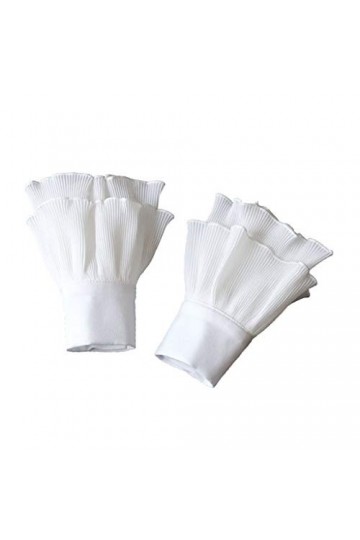 BELTI Manchette en Corne rayée en Couches pour Femmes, Volants en Agaric, Chauffe-Poignet à Manches Fausses