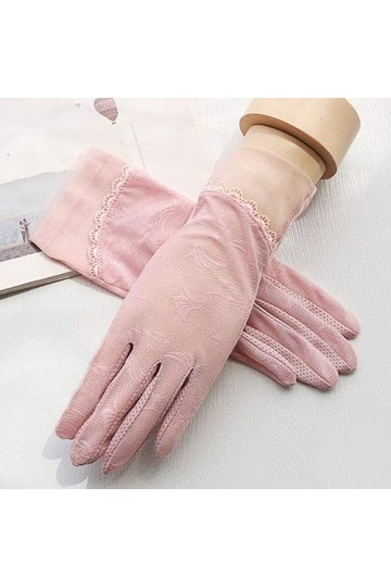 Yoaodpei Nouveaux gants de crème solaire dété, gant de dentelle de la dentelle anti-ultraviolet féminin anti-ultraviolets, m