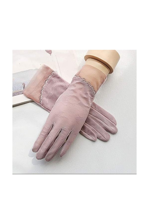 Yoaodpei Nouveaux gants de crème solaire dété, gant de dentelle de la dentelle anti-ultraviolet féminin anti-ultraviolets, m