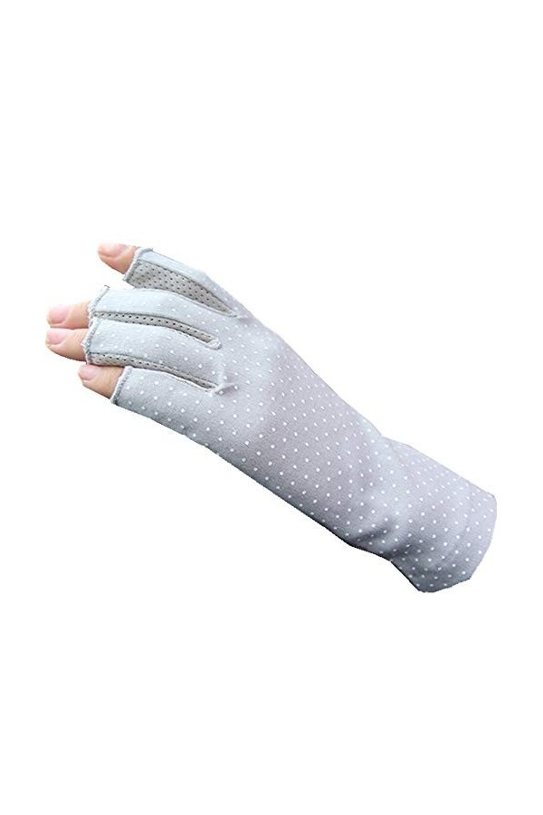 Rekaf Demi-doigt Printemps Conduire des gants de crème solaire Dames minces Court non glacée coton sans glissement à vélo san