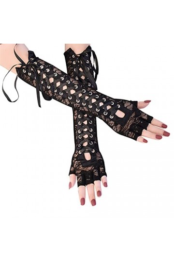 Party Ribbon Gants longs en dentelle pour femme