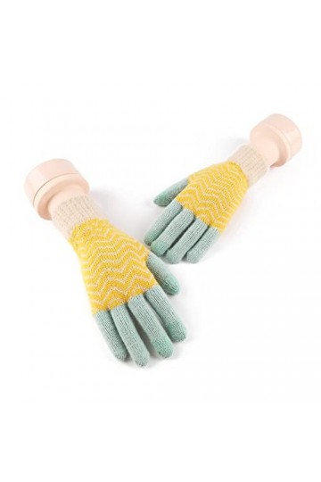 Gants Gants DHiver Tricotés Pour Écran Tactile Gants Chauds Pour Femmes Gants DExtérieur Résistants Au Froid Jaunes