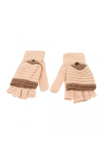 OFFSCH 1 Paire Gants Tricotés Pour Femmes Mitaine Demi-doigt Convertible Gants Tricotés à Revers Mitaines Sans Doigts Pour Fe