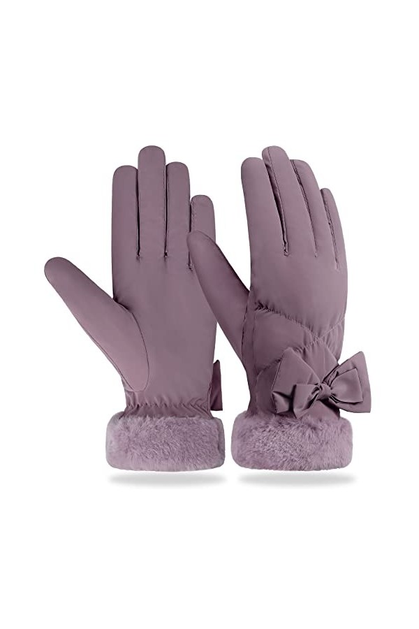 YONHEE Gants dhiver à écran tactile - Gants dhiver chauds, imperméables et coupe-vent avec pour la marche, le vélo, léquit