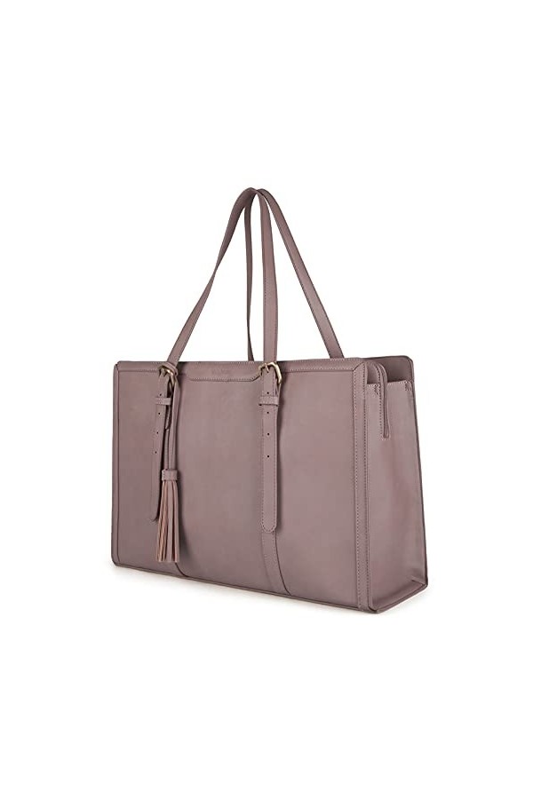 ECOSUSI Sac Cabas Femme Ordi 15,6 Pouces Porte-Documents Sac Cours avec 3 Compartiments, Cartable Enseignant, Grande Capacité