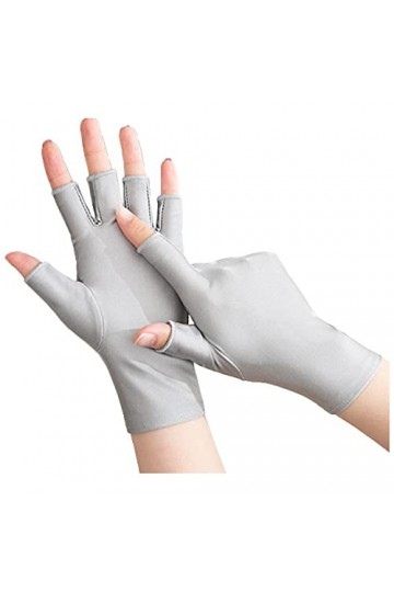 Gants pour Ongles Gants de Protection UV Gants Sans Doigts Mitaines pour Séchage du Vernis à Ongles Gel Manucure