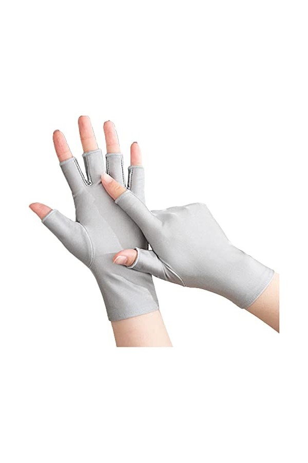 Gants pour Ongles Gants de Protection UV Gants Sans Doigts Mitaines pour Séchage du Vernis à Ongles Gel Manucure