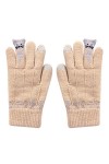 TJOIUY Gants dhiver Gants dhiver pour Femmes Mignon Dessin animé Chats écran Tactile Gants Doigt Complet tricoté Mitaines H