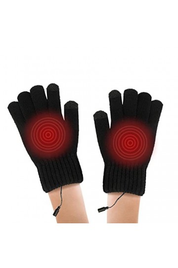 Lecerrot Gants chauffants USB | Gants chauffants dhiver pour les mains, moufles dhiver chauds pour ordinateur portable, gan