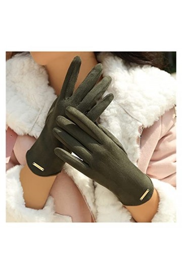 SYT-MD Gants, Dame Gants Mode Femmes Hiver Vintage écran Tactile Conduite Garder au Chaud Coupe-Vent Gants Mitaines Color : 