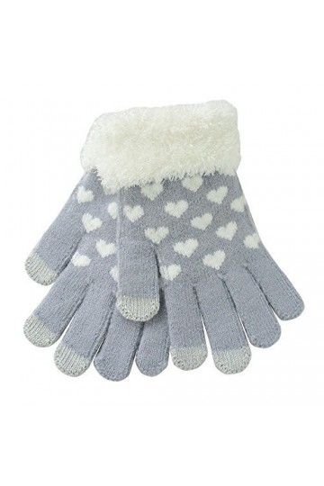 Butterme 1 Paire Mode Automne-Hiver Chaud motif damour Gants tactiles Gants Tricotés Gants à écran Tactile Pour Tous Les TéL