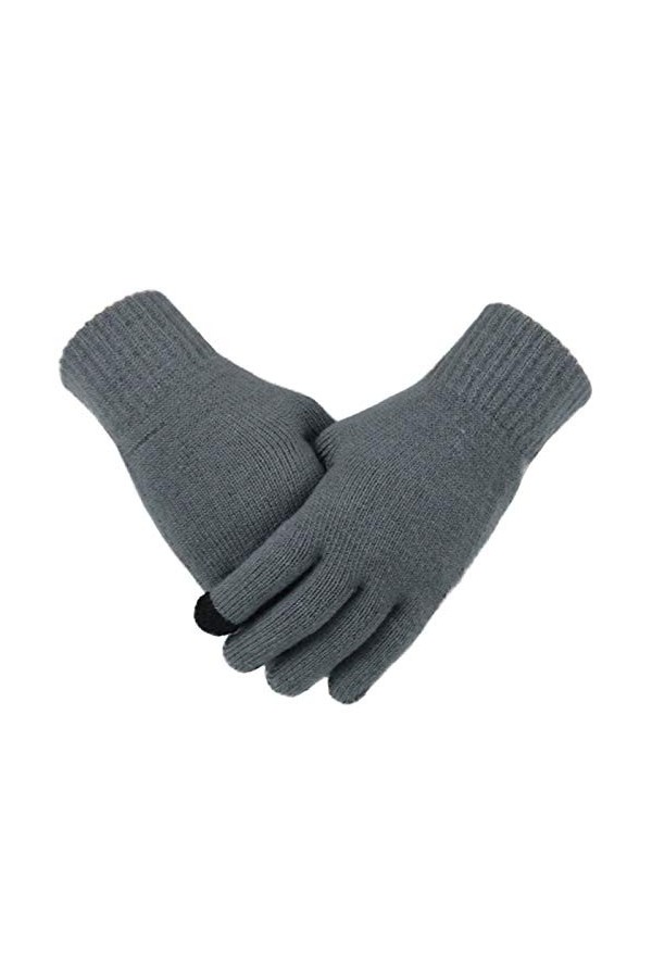 Hommes Gants en Tricot Automne Hiver Homme Gants Écran Tactile Plus De Velours Mince Solide Moufles daffaires Cold Protectio