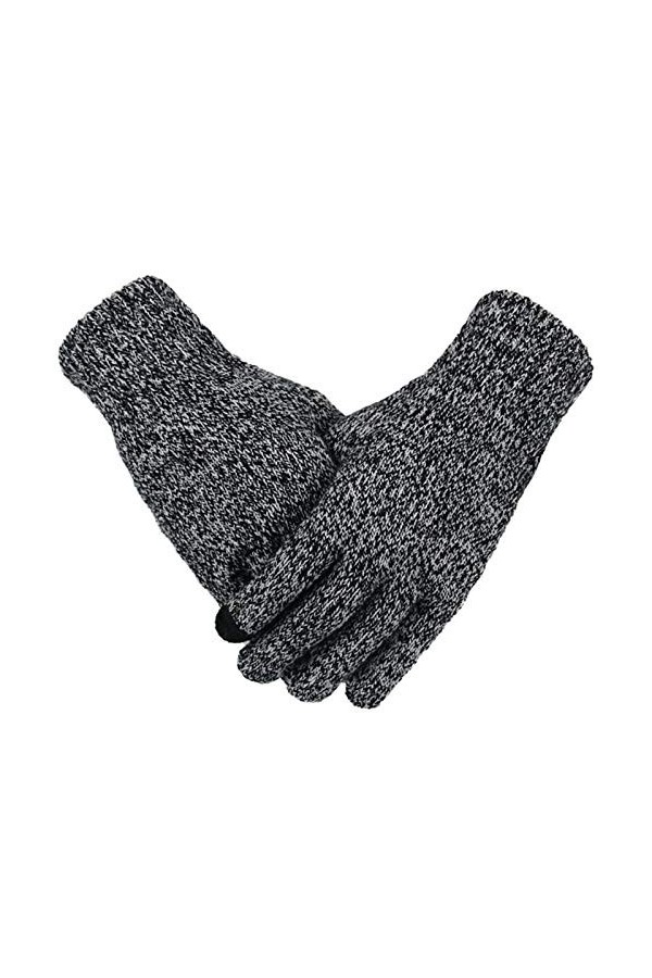 Hommes Gants en Tricot Automne Hiver Homme Gants Écran Tactile Plus De Velours Mince Solide Moufles daffaires Cold Protectio