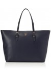 Tommy Hilfiger Sac à Main Femme TH Timeless Med Tote en Similicuir, Noir Black , Onesize