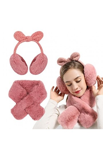 Jodsen Couvre-oreilles chauds pour femmes Couvre-oreilles dhiver pour lextérieur Peluché Cache-Oreille Pliable Hiver Cache 