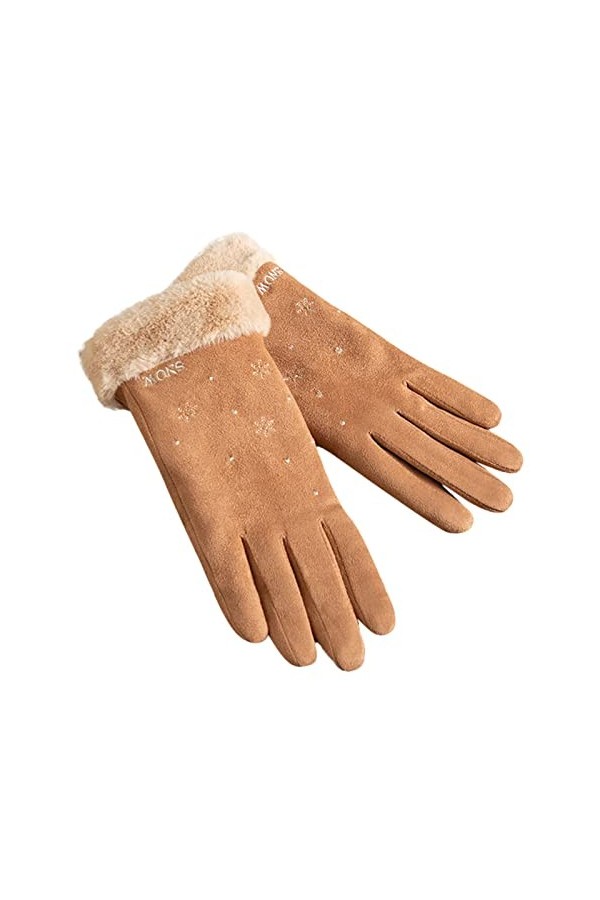 Gants chauds tendance pour femme - Pour lextérieur, léquitation, la conduite - Nœud mignon - En polaire - Antidérapants - I